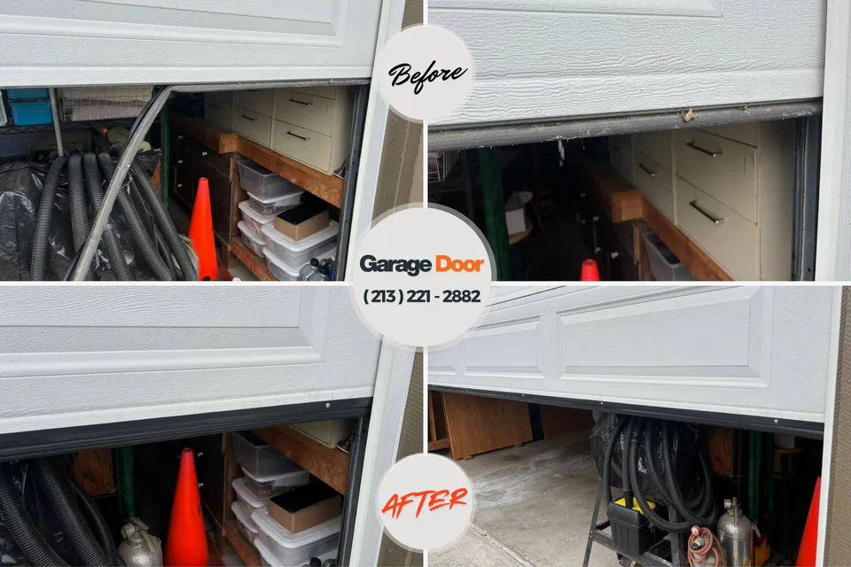 Before and after: garage door repair Forty Fort, PA